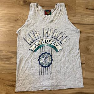 Vintage 90s Air Force Academy tank top Big graphic Single stitch Size Medium